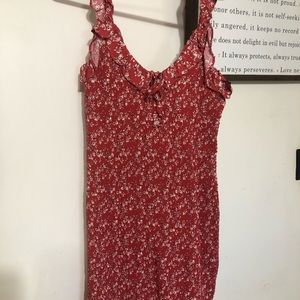 Floral, stretchy mini dress. Never worn
